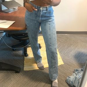 ASOS Stitched Straight Leg Jeans